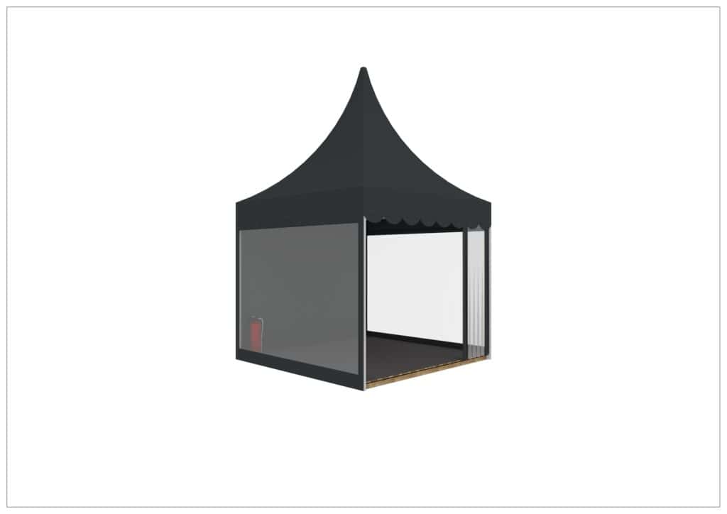 3m x 3m Pagoda Tent Anthrazite from 2.510,00€