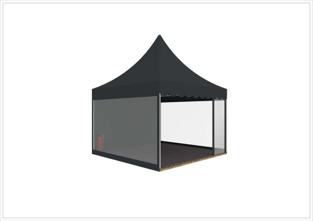 4m x 4m Pagoda Tent Anthrazite from 3.485,00€