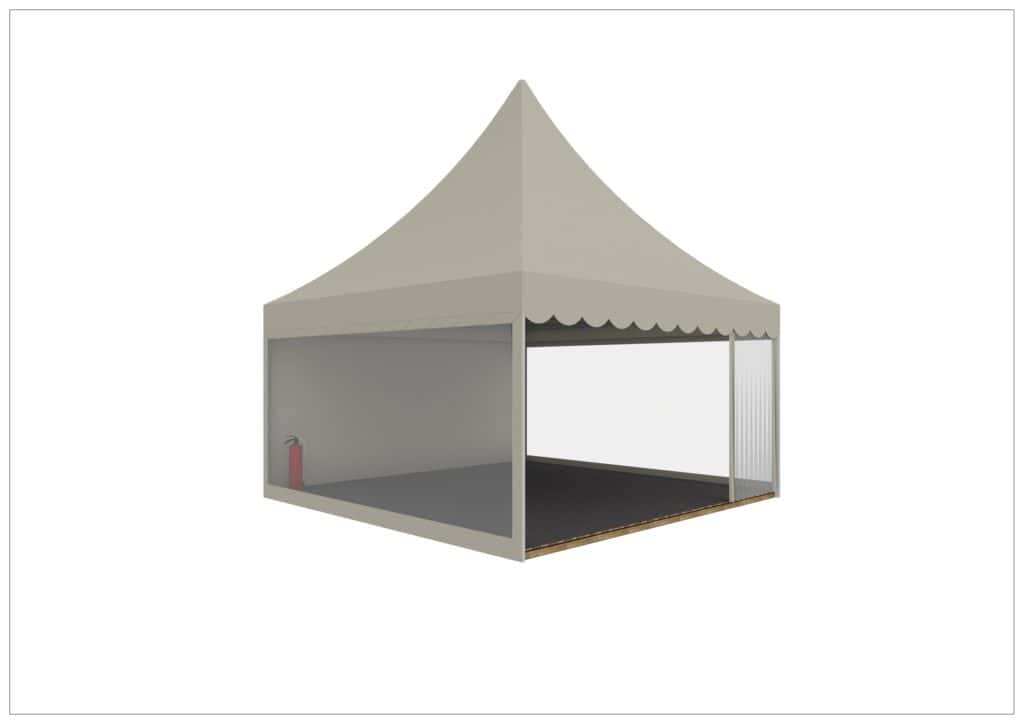 5m x 5m Pagoda Tent Linen from 4.335,00€
